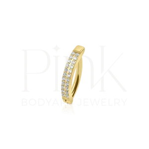 Bananabell Clicker Navel Dupla Zirconia Gold