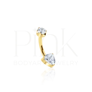 Bananabell Triangulo Zirconia Clear Gold RI
