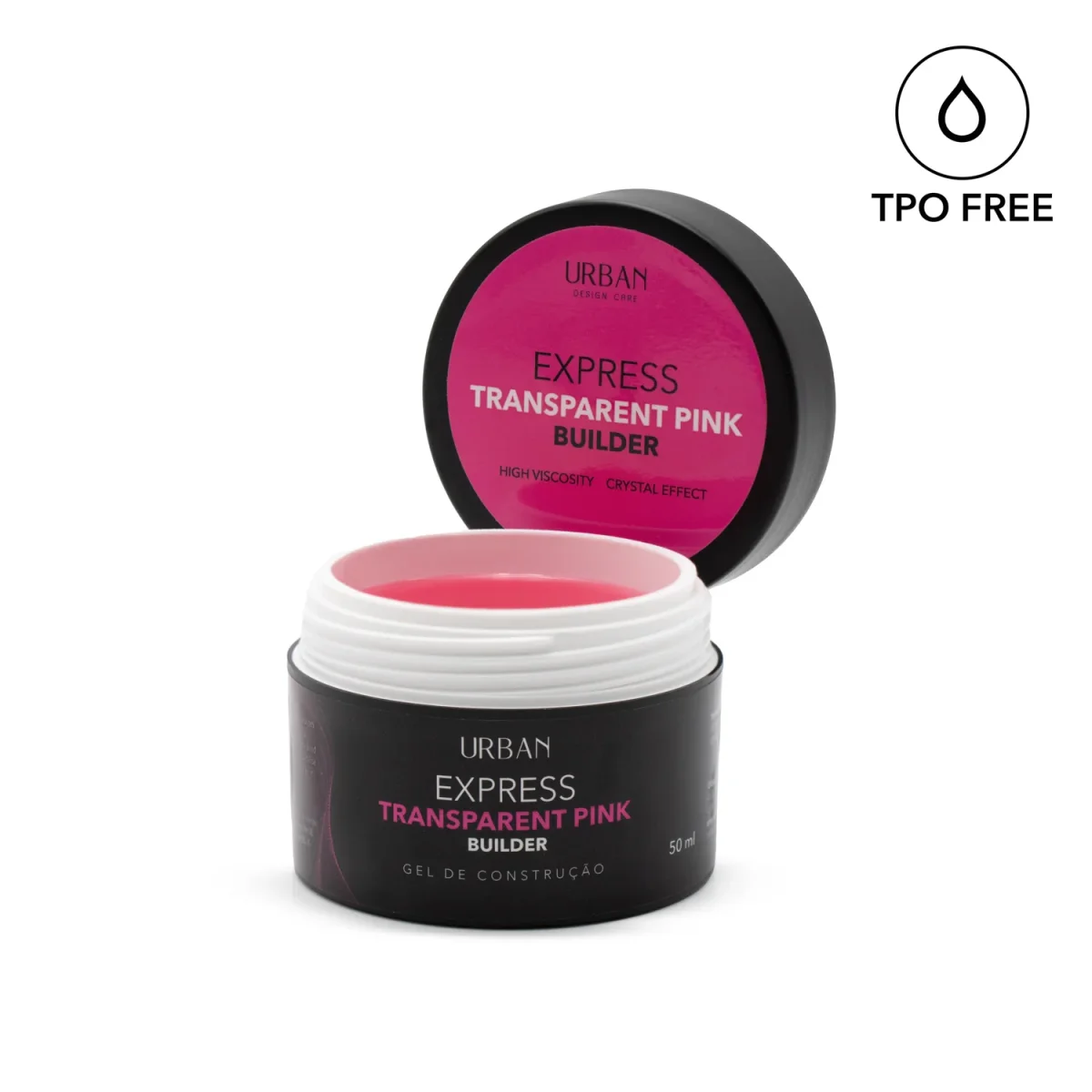 Gel de construção - Express Transparent Pink Builder 50ml
