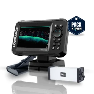 Pack sonda GPS Lowrance Eagle 5, 50/200 HDI + bateria 12v/3.5A e carregador
