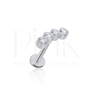 Labret Cluster Curva Zirconias RI