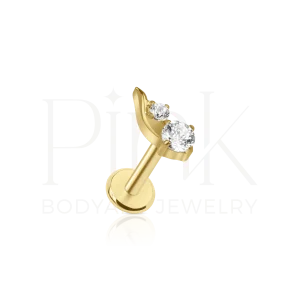 Labret Mini Asa Zirconia Gold RI