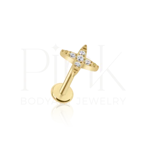 Labret Star Pavê Gold RI