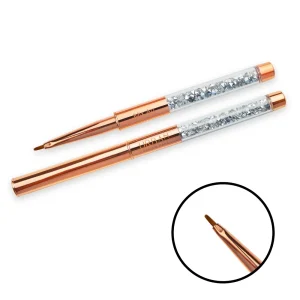 Pincel Nail Art Oval - Língua de Gato - Rose Gold Mix Art